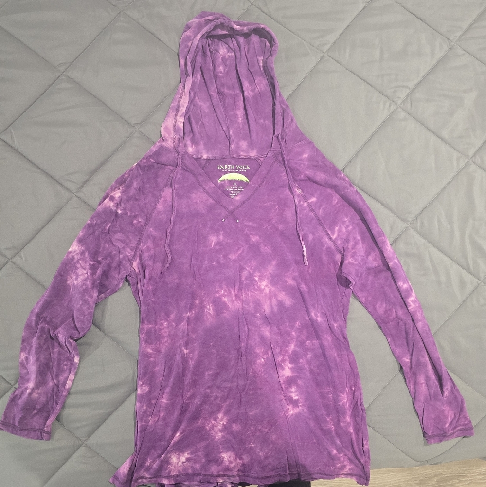Earth Yoga Purple Organic Hoodie